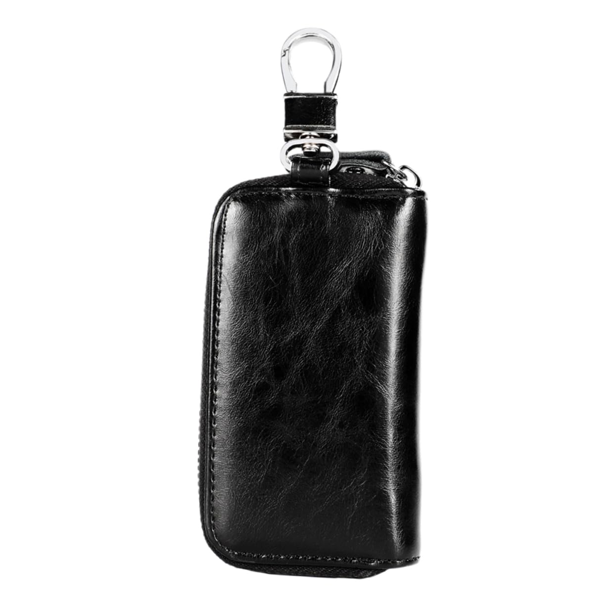 BELLIFFY Tasche zum Aufhängen von Autoschlüsseln Tasche Tasche Schlüsselanhänger Brieftasche mit umlaufendem Reißverschluss schlüssel aufbewahrung schlüsselaufbewahrung car Keychain Black von BELLIFFY