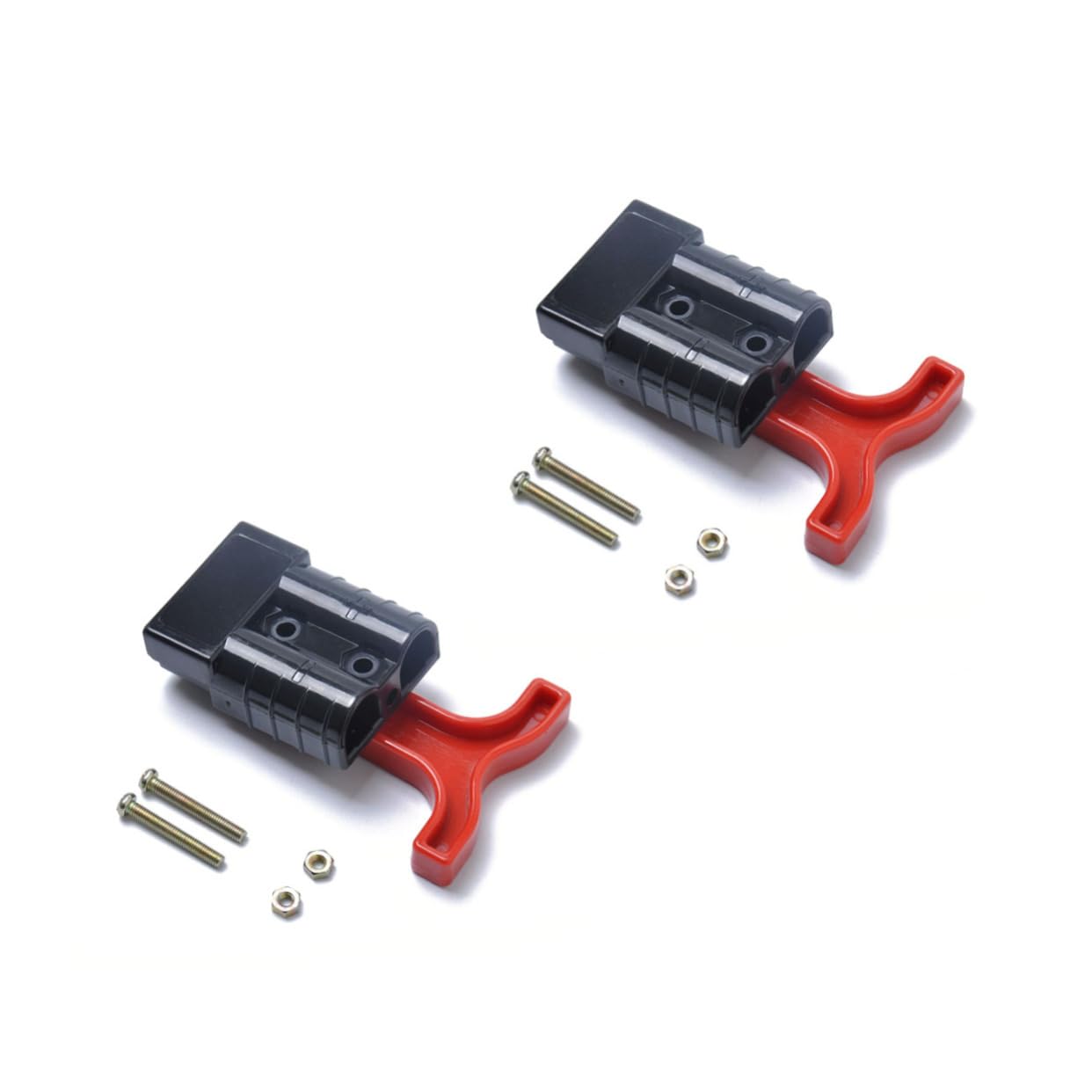 BELLIFFY Universeller 50 A Batterie Schnellanschlussstecker Für 10 12 AWG Kabel Ideal Für Gabelstapler Winden Anhänger Und Elektrische Geräte Schwarz von BELLIFFY