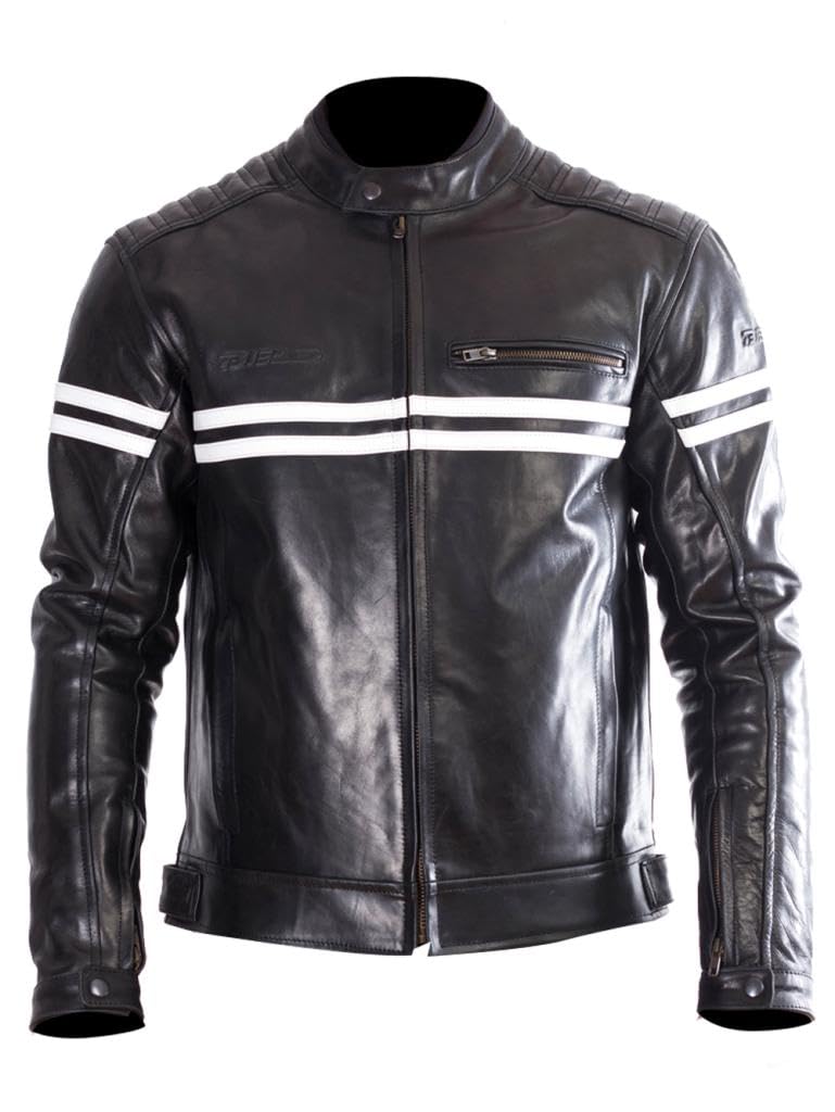 BELO JASON Lederjacke schwarz/weiss 3XL von BELO