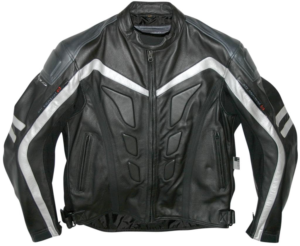 BELO SPRINTER Lederjacke schwarz/silber 52 von BELO