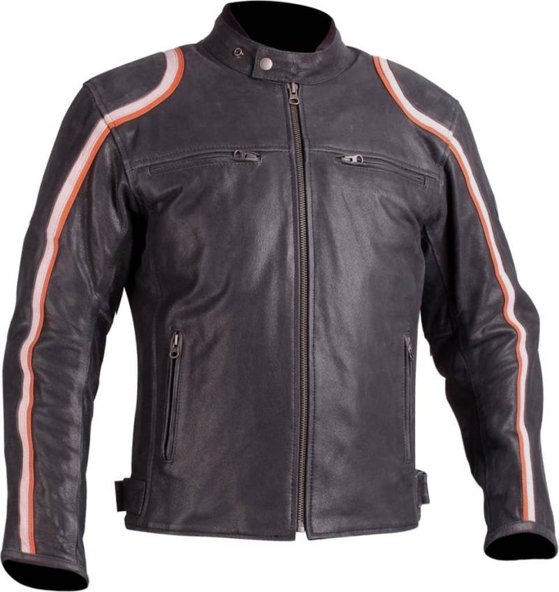 BELO STURGIS Lederjacke sw./orange/weiss L von BELO