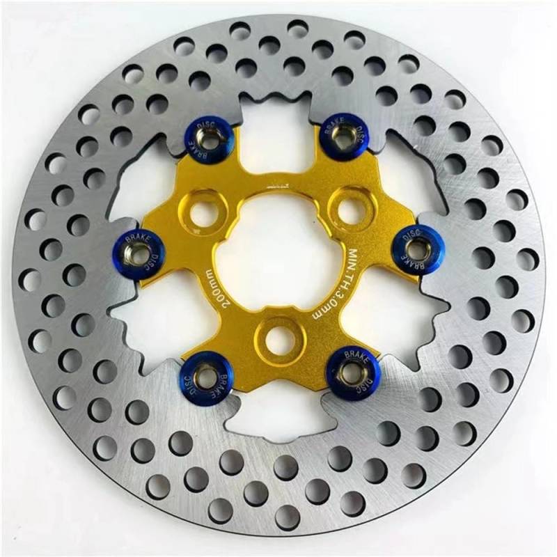 Motorrad Rotor Bremsscheibe CNC 200 MM * 57 MM * 3 Löcher Motorrad Bremsscheibe Schwimmende Scheibe Für Ya&maha Roller Fuxi RSZ Jog Force NIU Oder Mehr von BELWEIS