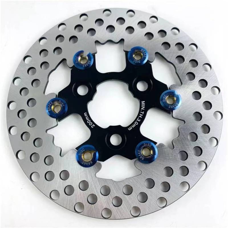 Motorrad Rotor Bremsscheibe CNC 200 MM * 57 MM * 3 Löcher Motorrad Bremsscheibe Schwimmende Scheibe Für Ya&maha Roller Fuxi RSZ Jog Force NIU Oder Mehr von BELWEIS