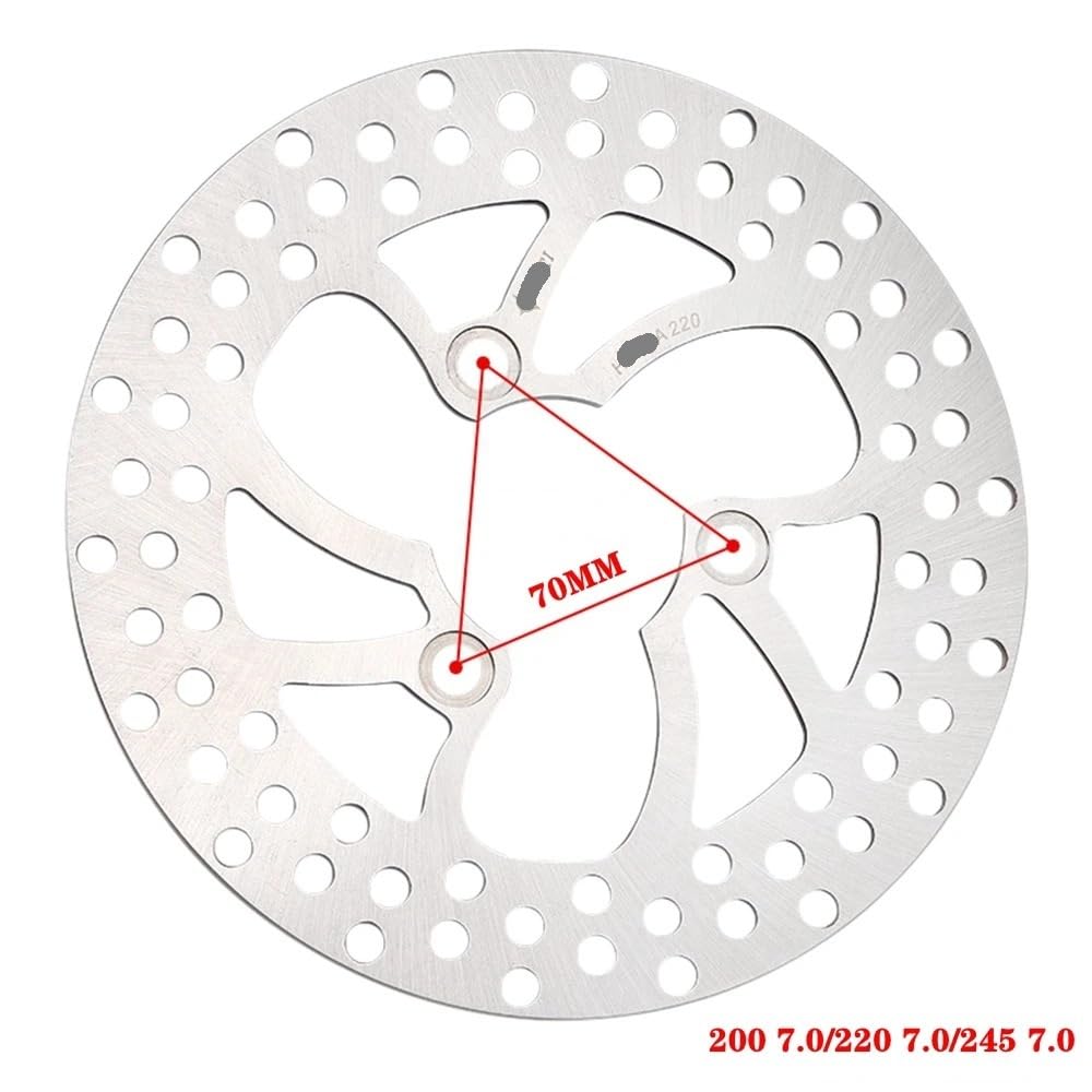 Motorrad Rotor Bremsscheibe Motorrad Roller 200/220/245MM Vorne Hinten Bremsscheibe Rotor Bremsbelag Für Ya&maha Aerox BWS RSZ Jog Kraft M3 Ninebot NIU von BELWEIS