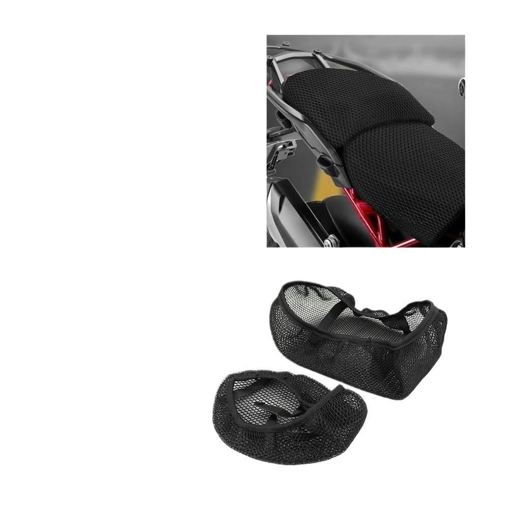 Motorradzubehör Sitzbezüge Motorrad Mesh Stoff Sitzkissen Nylon Waben Sitzkissen Passagier Sitz Abdeckung Für Für Multistrada V4 V4S V 4 2021- von BELWEIS