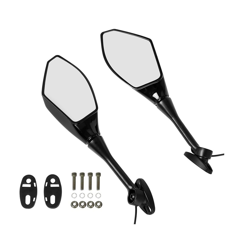 Motorräder Seitenspiegel Für CBR600RR 2003-2014 Für Be&Nelli 2PCS Motorrad Blinker Rearview Außenspiegel Sport Licht Motorrad von BELWEIS