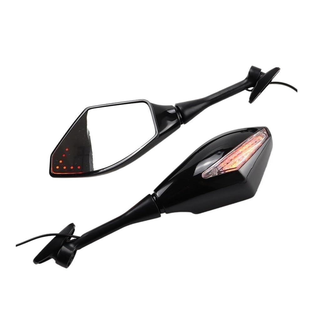 Motorräder Seitenspiegel Für CBR600RR 2003-2014 Für Be&Nelli 2PCS Motorrad Blinker Rearview Außenspiegel Sport Licht Motorrad von BELWEIS