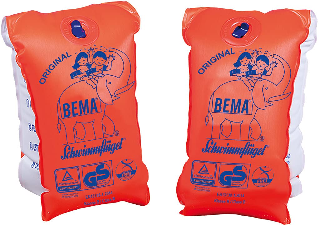 BEMA Schwimmflügel für Kinder bis 1 Jahr, Größe 00, Blau, Orange von BEMA