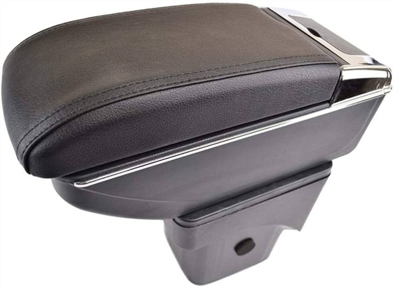 Mittelkonsolen Für Kfz Für F&ord Focus 2 MK2 2005-2011 Auto Armlehnenbox Center Aufbewahrungsbox Tablett Leder Armlehne Center Conseole Arm Handlauf Box Armlehnen(Black thread) von BENELKZAFA