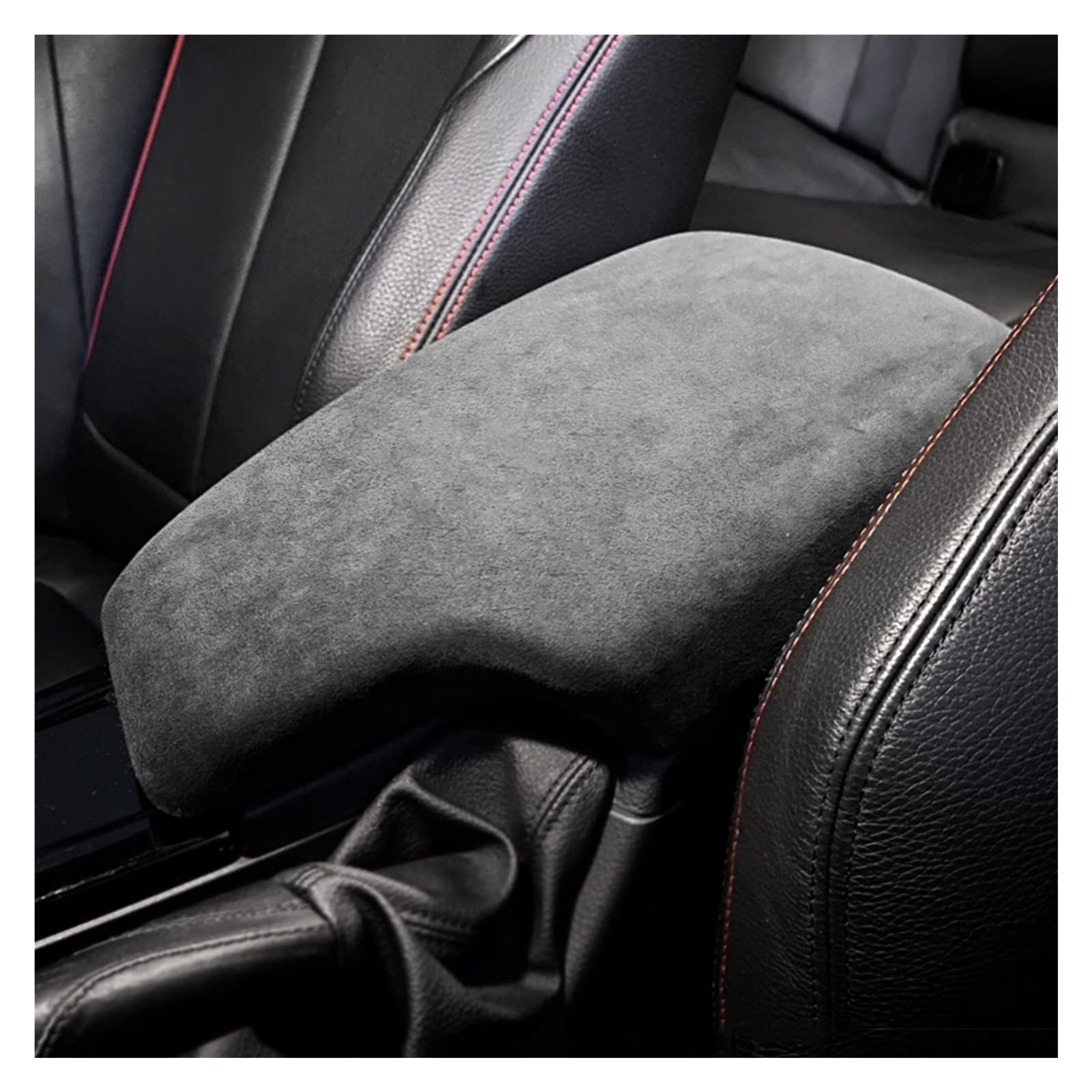 Mittelkonsolen Für Kfz Für F30 3er 2013-2019 Wildleder Wrap Car Interior Armlehne Box Panel ABS Cover Aufkleber Styling Armlehnen(2) von BENELKZAFA