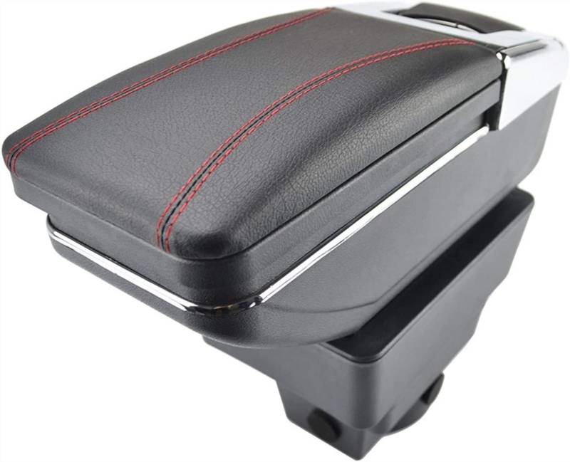 Mittelkonsolen Für Kfz Für O&pel Astra J 2009-2015 Auto Armlehnenkiste Auto Styling Box Aschenbecher Central Armlehne Kasten Konsole Center Aufbewahrungsbox Armlehnen(1-Layer Black Red) von BENELKZAFA