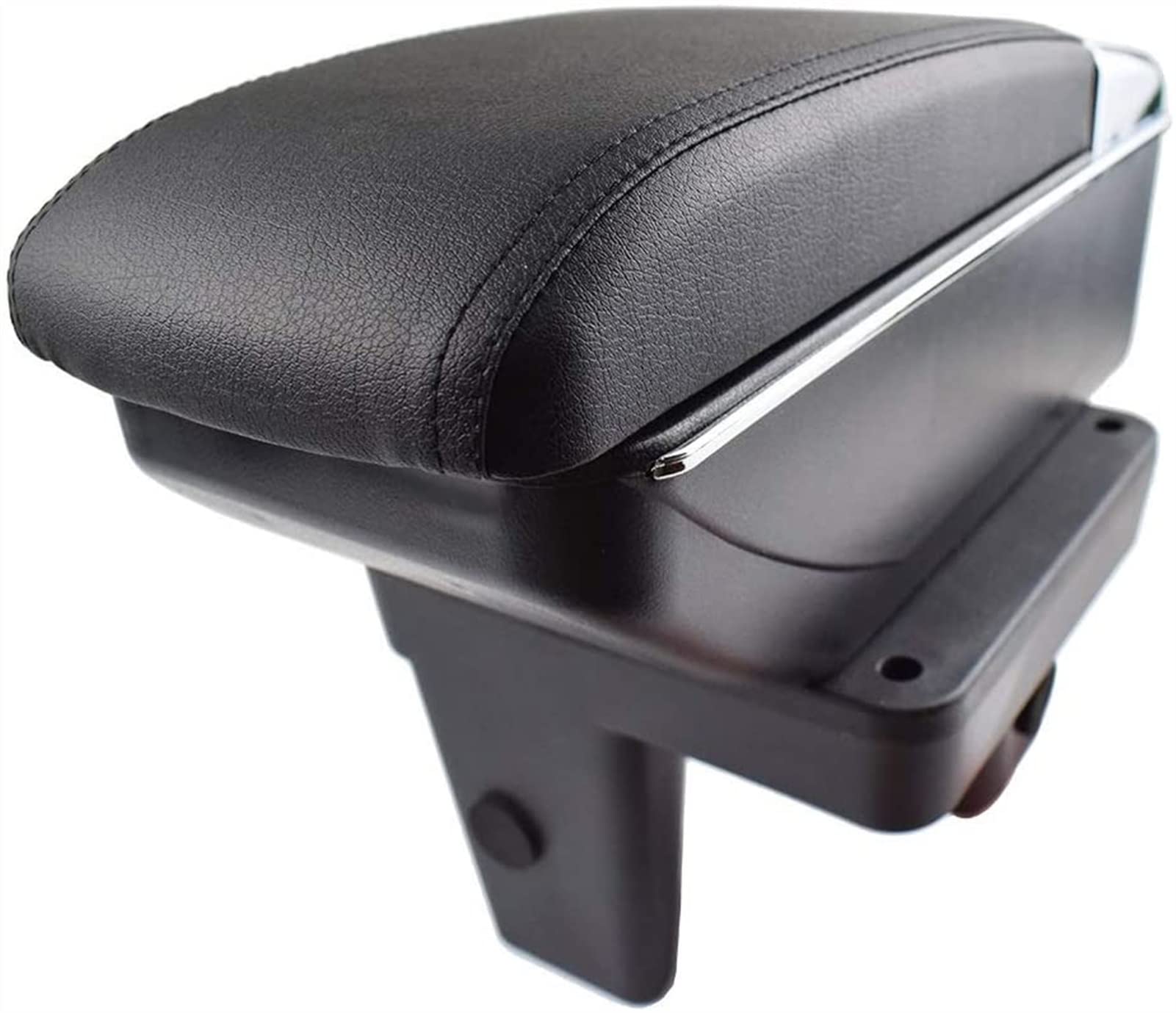 Mittelkonsolen Für Kfz Für T&OYOTA Hilux Auto Armlehnenbox Doppelschicht Komfort Lagerung Leder Inhalt Aschenbecher Central Console Auto Styling Cup Holder Armlehnen(Black Tread) von BENELKZAFA