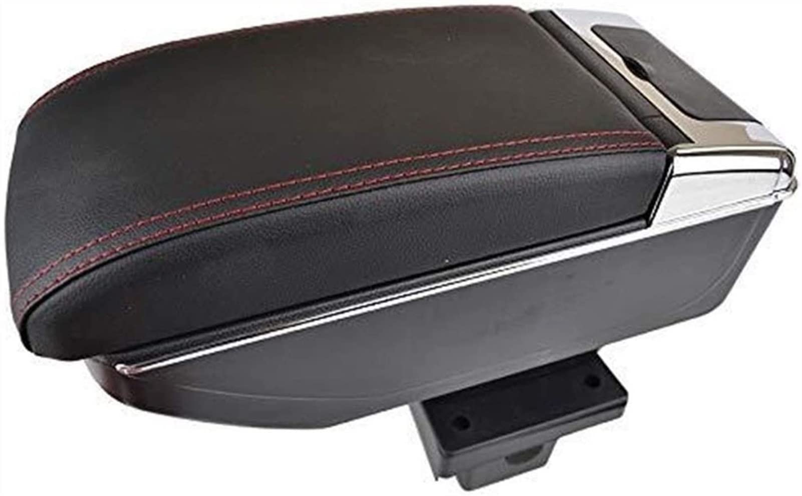 Mittelkonsolen Für Kfz Für Yeti 2009-2016 Octavia Mk2/A5/Laura 2005-2012 Auto Armlehnenbox Dual Layer Armlehne Pu. Leather Center Console Aufbewahrungsbox Armlehnen(Red Tread) von BENELKZAFA