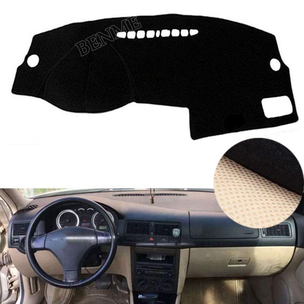 BENME Armaturenbrett Abdeckung für Volkswagen Golf 4 MK4 1997-1999 2000 2001 2002 2003 Auto Dash Mat Pad Armaturenbrettabdeckung Teppich Schutz LHD,Black von BENME