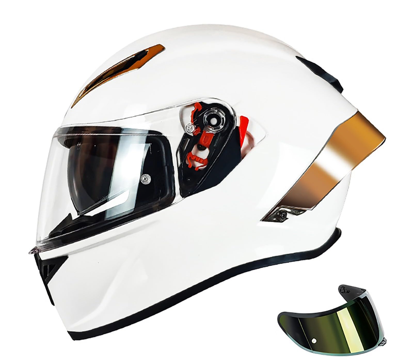 Integralhelm Für Motorradfahrer, Für Erwachsene, Männer Und Frauen, ECE-Geprüfter, Hochklappbarer Modularer Motorradhelm, Motorrad-Moped-Straßenrad-Sturzhelm D,L=59-60CM von BENSIMPB