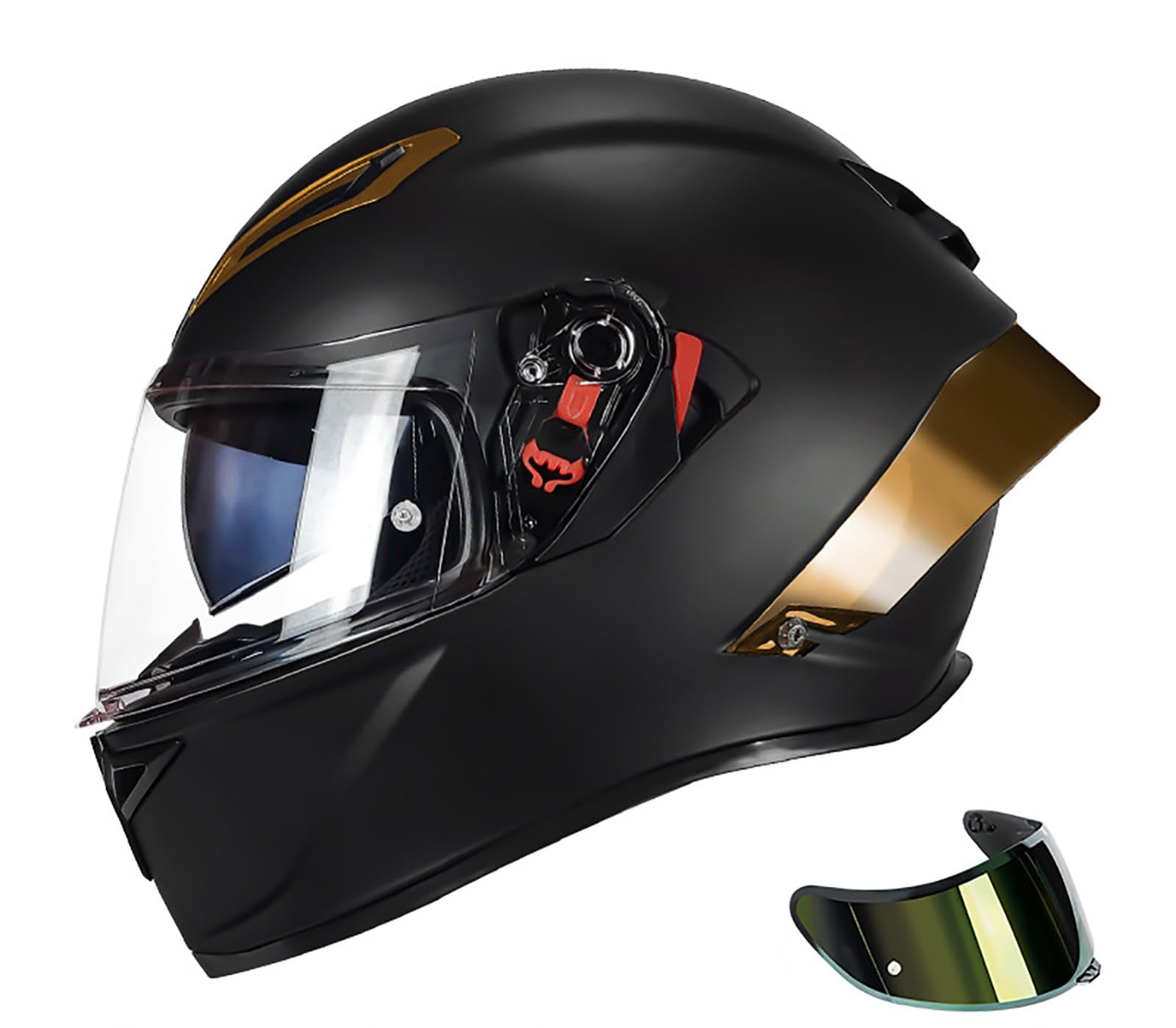 Integralhelm Für Motorradfahrer, Für Erwachsene, Männer Und Frauen, ECE-Geprüfter, Hochklappbarer Modularer Motorradhelm, Motorrad-Moped-Straßenrad-Sturzhelm E,L=59-60CM von BENSIMPB