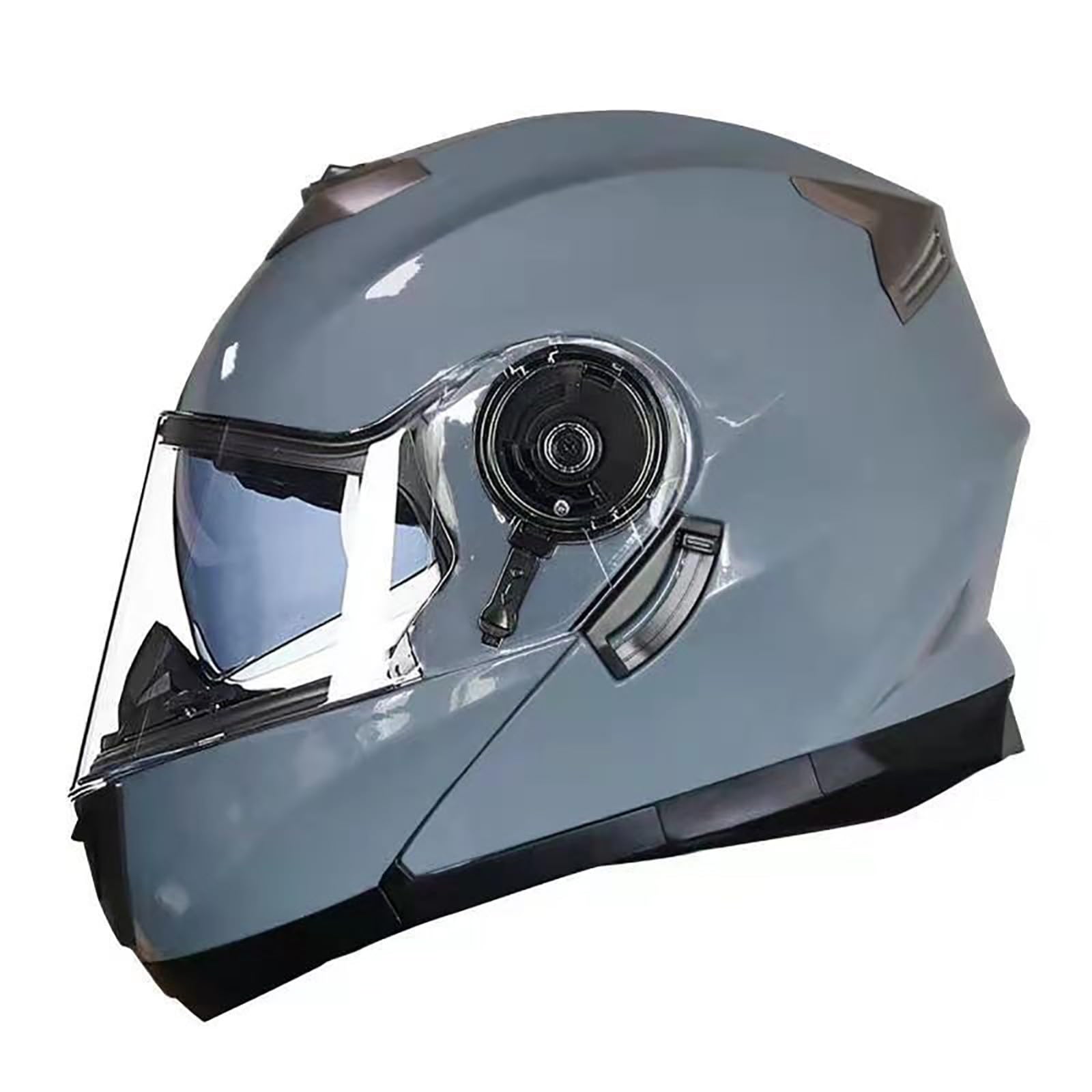 Integralhelm mit Klappmechanismus, modularer Motorradhelm, DOT/ECE-geprüft, Doppelvisier, Straßenfahrradhelm, Crash-Scooter-Helme für Erwachsene, Männer und Frauen D,L=58-59CM von BENSIMPB