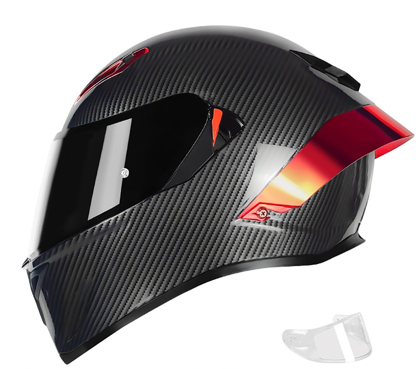 Motorradhelm, Integralhelme, Modularer Motorradhelm, Doppel-Antibeschlag-Visierhelm, ECE-Zulassung, Für Erwachsene Männer Frauen A,L=59-60CM von BENSIMPB