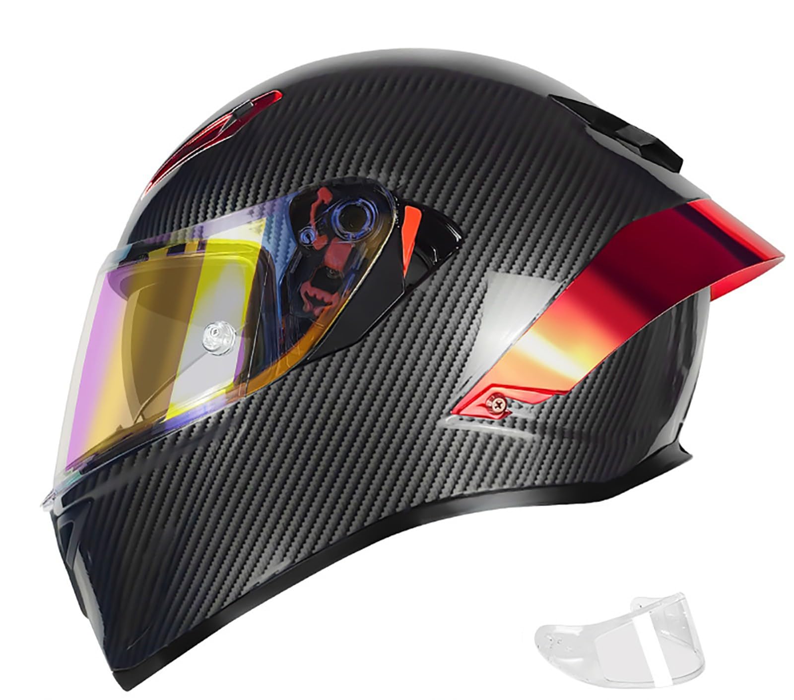 Motorradhelm, Integralhelme, Modularer Motorradhelm, Doppel-Antibeschlag-Visierhelm, ECE-Zulassung, Für Erwachsene Männer Frauen B,M=57-58CM von BENSIMPB