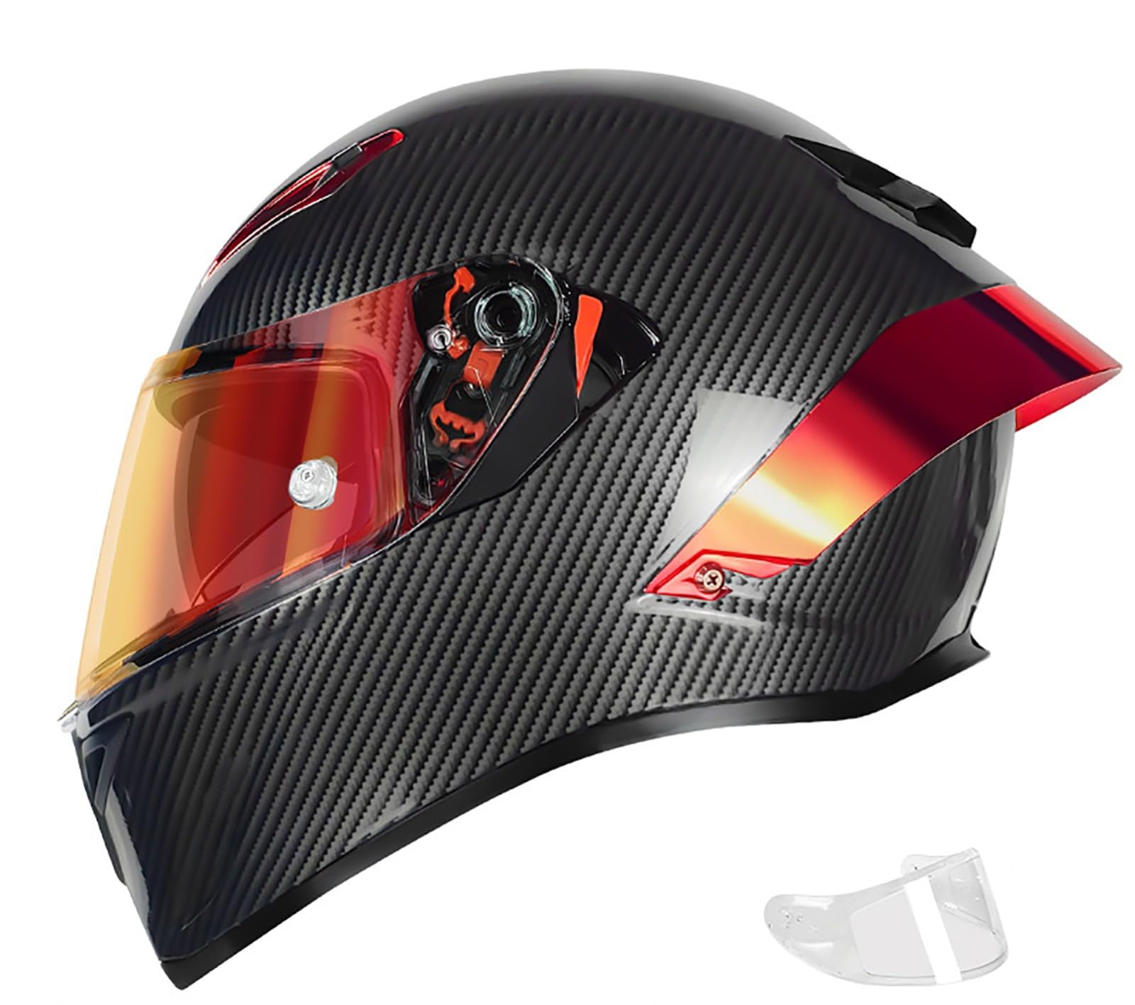 Motorradhelm, Integralhelme, Modularer Motorradhelm, Doppel-Antibeschlag-Visierhelm, ECE-Zulassung, Für Erwachsene Männer Frauen C,L=59-60CM von BENSIMPB