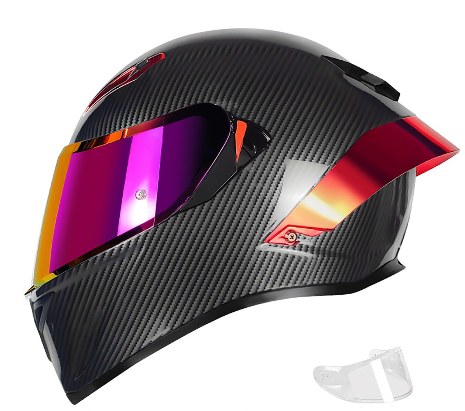 Motorradhelm, Integralhelme, Modularer Motorradhelm, Doppel-Antibeschlag-Visierhelm, ECE-Zulassung, Für Erwachsene Männer Frauen D,L=59-60CM von BENSIMPB