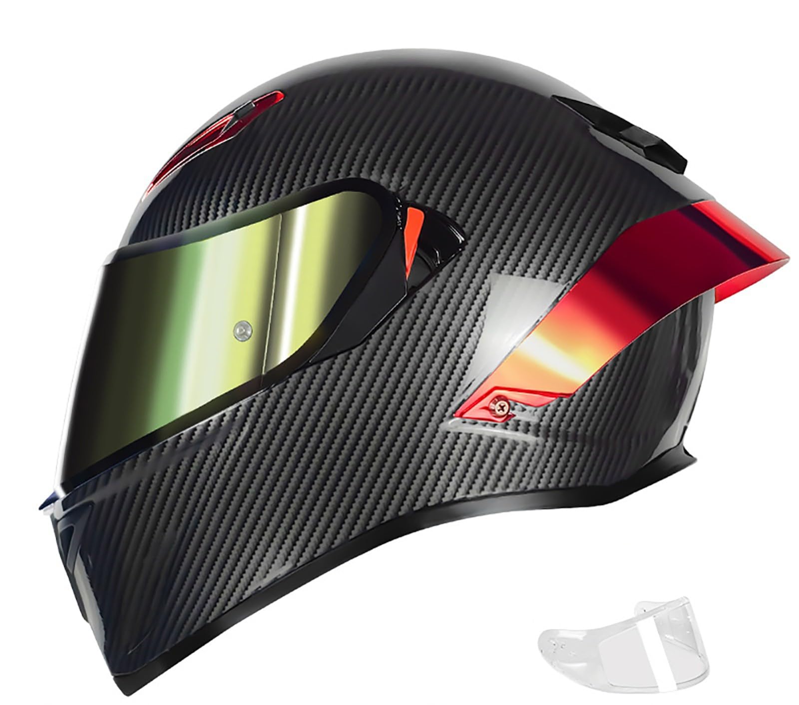 Motorradhelm, Integralhelme, Modularer Motorradhelm, Doppel-Antibeschlag-Visierhelm, ECE-Zulassung, Für Erwachsene Männer Frauen E,L=59-60CM von BENSIMPB