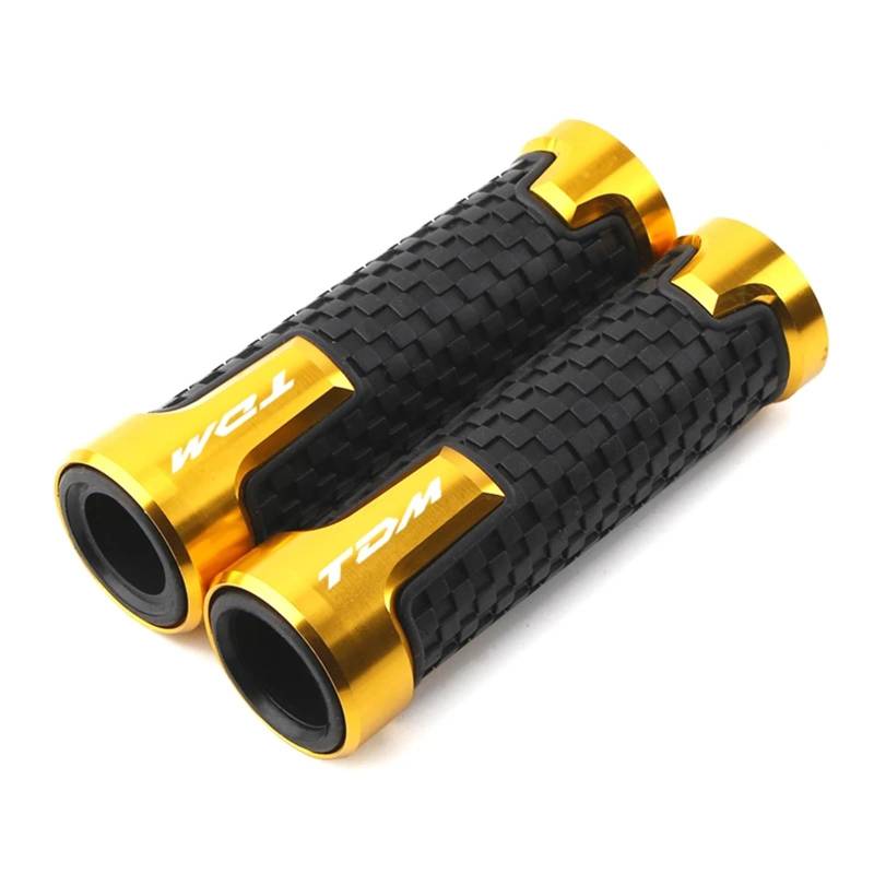 BENing Night Motorrad Lenkergriffe Für YA&MAHA TDM900 TDM 900 900A TDM850 TDM 850 Motorrad CNC Griff Bar End Hand Grip Lenker Griffe(Gold) von BENing Night