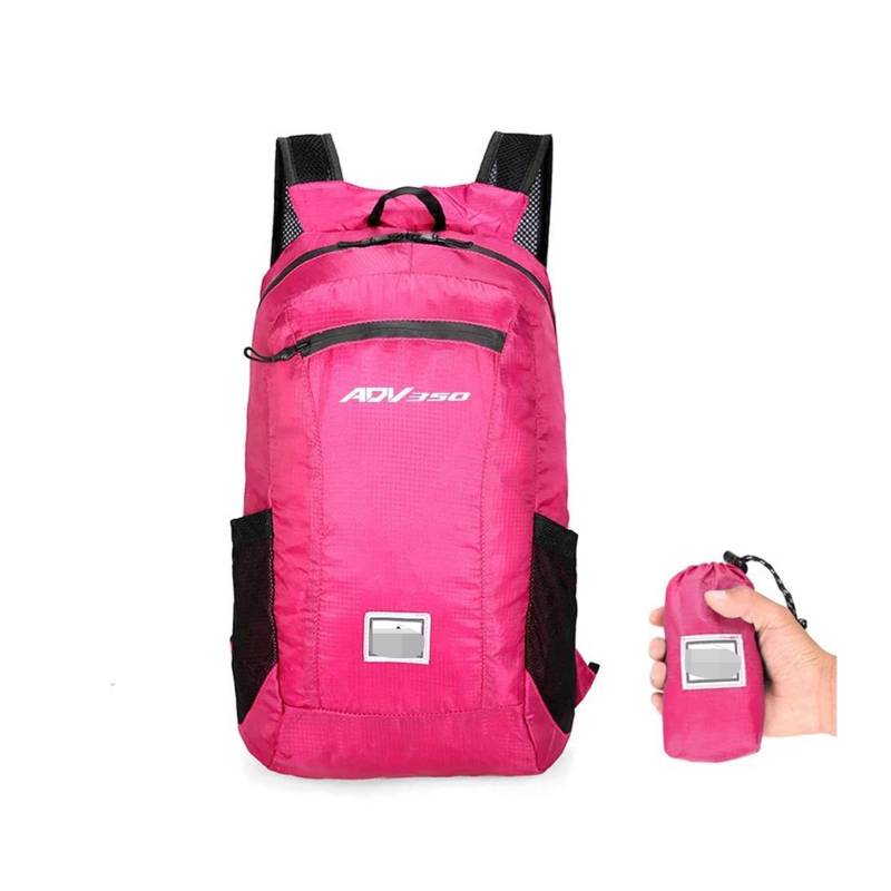 BENing Night Reiserucksäcke Motorradrucksäcke Für hon&da ADV350 ADV 350 Motorrad Klapprucksack Reittasche(Rose Red) von BENing Night