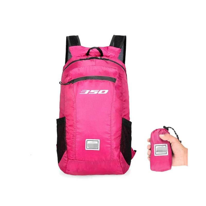 BENing Night Reiserucksäcke Motorradrucksäcke Für hon&da Forza350 Nss350 Motorrad Faltbarer Wasserdichter Rucksack(Rose Red) von BENing Night