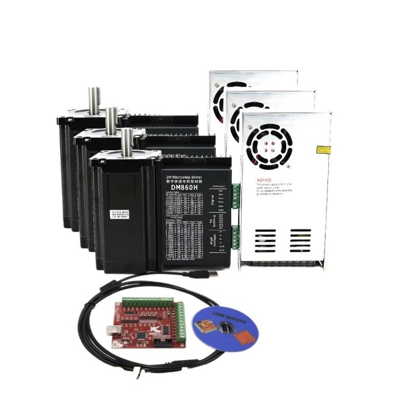 Nema34 Schrittmotor 3 Kit 4,5 Nm 8,5 Nm 12 Nm Schrittmotor + DM860H Schrittmotortreiber + 400 W 60 V Netzteil + Software(12Nm DM860H) von BEOTTO