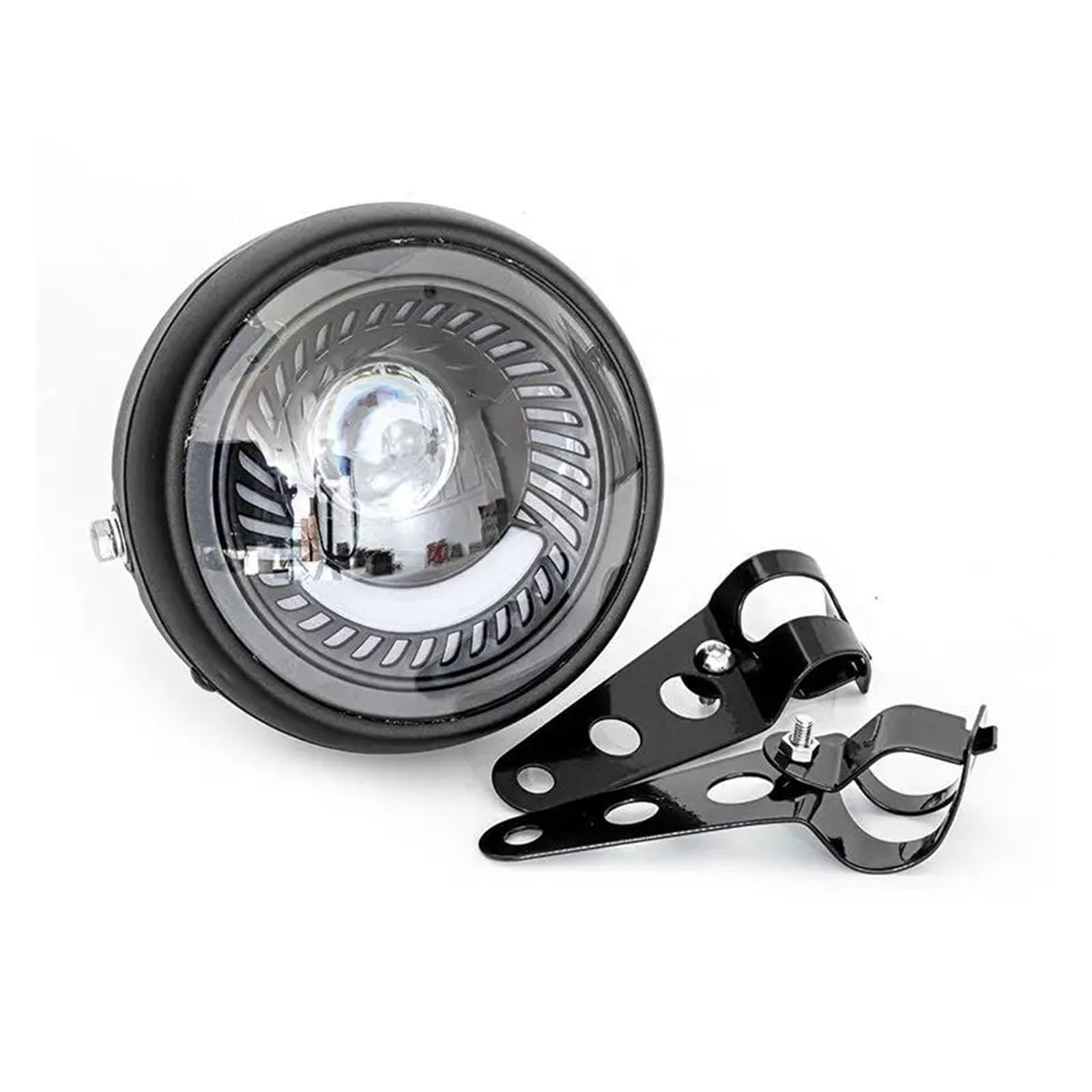 BEPHON 5,75 LED-Scheinwerfer für Motorrad, 16,5 cm, 12 V, 26 W, 6500 K, mit Halterungsset, modifizierte Teile von BEPHON