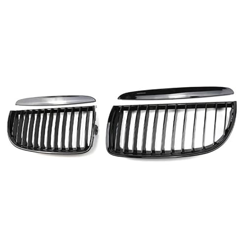 BEPHON Kohlefaser-Auto-Frontgrill Für 3er E90 E91 323I 328I 335I 330I 325I 2005-2008 Auto-Kühlergrill, Renngrill, Einzellamellengitter, schwarz glänzender Kühlergrill von BEPHON