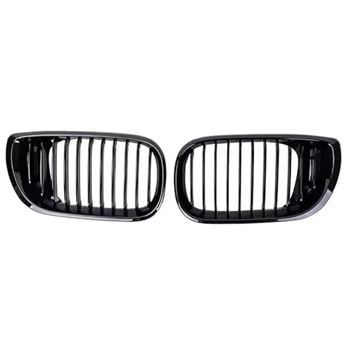 BEPHON Kohlefaser-Auto-Frontgrill Für 3er-Serie E46 4-Türer 2002-2005 Auto-Frontnierengrill, schwarz glänzend, Einzellamellen-Motorhaubengrill, Renngrill, Autoersatz von BEPHON