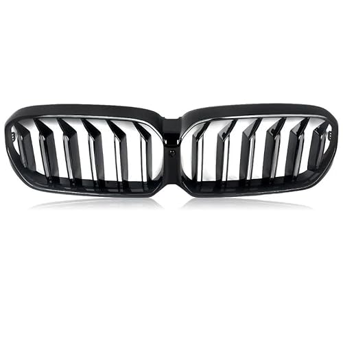 BEPHON Kohlefaser-Auto-Frontgrill Für 5 Series G30 G31 F90 (M5) LCI 2021-2023 Glänzend Schwarz ABS Farbe Kunststoff Fr&on&t Stoßstange Auto Decor Grill von BEPHON