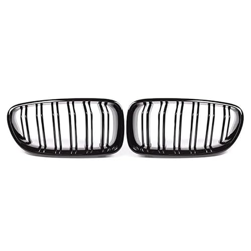 BEPHON Kohlefaser-Auto-Frontgrill Für 5er F10 F11 F18 520 523 525 520d 530d 540i 2010-2017 Kühlergrill Auto Frontgrill Nieren Racing Grill Glanz Schwarz von BEPHON