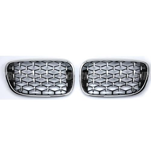 BEPHON Kohlefaser-Auto-Frontgrill Für 7er G11 G12 730li 740li 2016-2019 Auto ABS Gitter Grillteile Auto Frontstoßstange Nierengrill Renngrills(Silver) von BEPHON