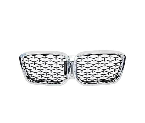 BEPHON Kohlefaser-Auto-Frontgrill Für X3 G01 / X4 G02 2022 2023 sDrive20i xDrive20i M40i Fr&on&t Nieren Grills SUV Auto Tuning Grille(Silver) von BEPHON