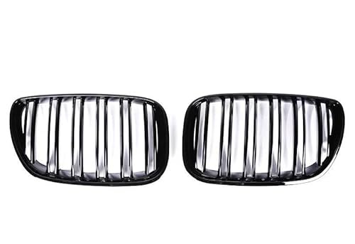 BEPHON Kohlefaser-Auto-Frontgrill Für X5 E53 2003-2006 Autozubehör Obere Frontstoßstange Kindey Facelift Grille Interrior Grills Abdeckung(Dual Black 03-06) von BEPHON