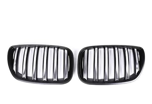 BEPHON Kohlefaser-Auto-Frontgrill Für X5 E53 2003-2006 Autozubehör Obere Frontstoßstange Kindey Facelift Grille Interrior Grills Abdeckung(Matte Black 03-06) von BEPHON