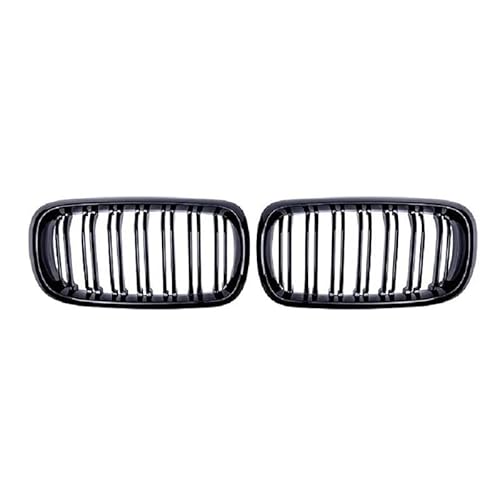 BEPHON Kohlefaser-Auto-Frontgrill Für X5 X6 F15 F16 2014-2018 ABS-Kühlergrill Auto Frontgrill Stoßstangengrill Nieren-Renngrills Doppellamellengrill Schwarz glänzend von BEPHON