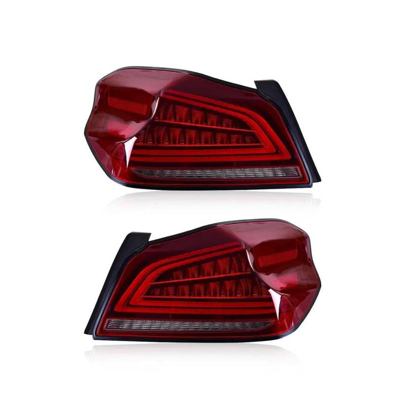 BEPHON Rückleuchten für Anhänger für Sub&aru WRX 2013 2014 2015 2016 2017 2018 Bremslicht Rücklicht Blinker Auto Rücklicht LED Rücklicht (Farbe: Rot Abdeckung) von BEPHON