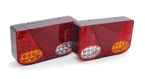 BEPHON Set Rückleuchten für Anhänger, Wohnwagen, Wohnmobile, ATV, 2 x 12 V, wasserdicht, langlebig, Auto, LKW, LED, Rücklicht, Warnlicht von BEPHON