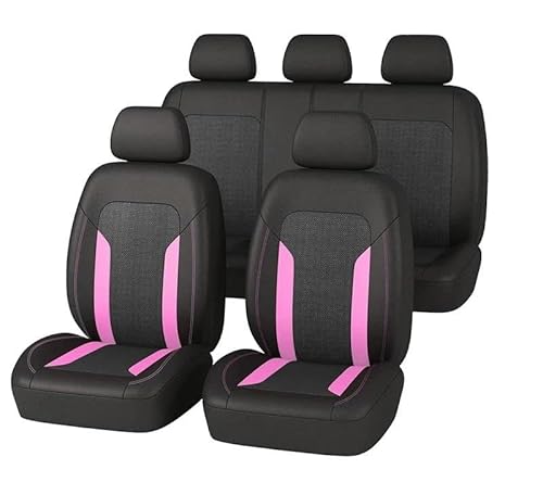 BEPHON UN& IVE&RSAL Autositzbezüge-Set für Einzelsitze, Unisex, passend für die meisten Autos, SUVs, Schienen, Lieferwagen, mit Reißverschluss, Airbag-kompatibel (Rosa, 5-Sitzer-Set) von BEPHON