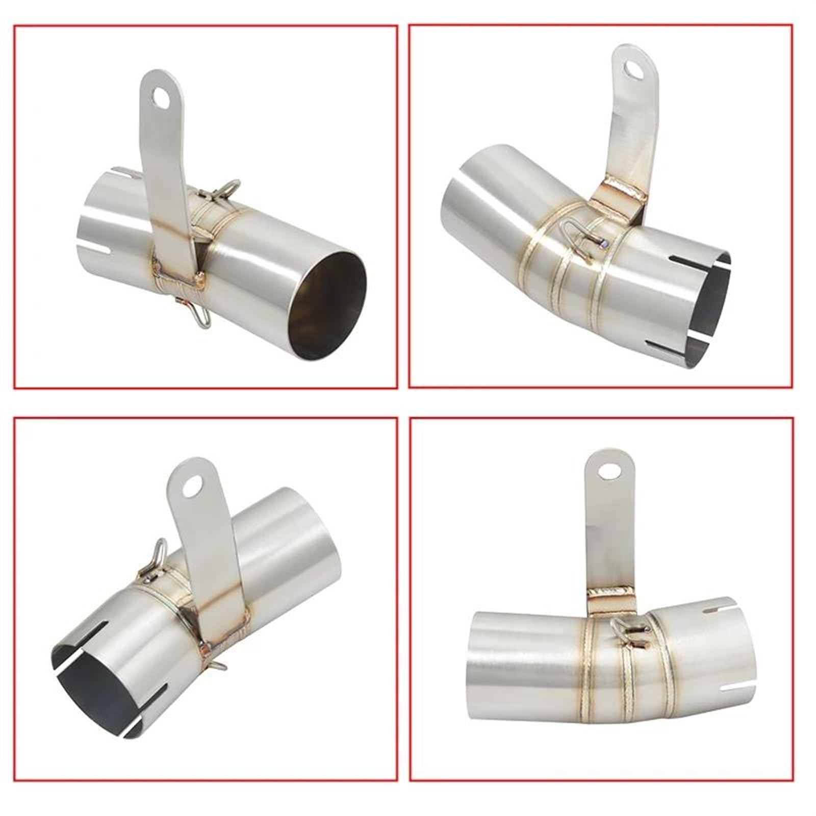 BEPHON Universal Kurzes Muster Slip-on Tube Link für BM&W S1000RR S1000R 2019-2023 Motorrad Auspuff Motorrad Auspuff Mittelverbindung Schlauch aus Kohlefaser Schalldämpfer DB Killer Systeme (Typ B) von BEPHON