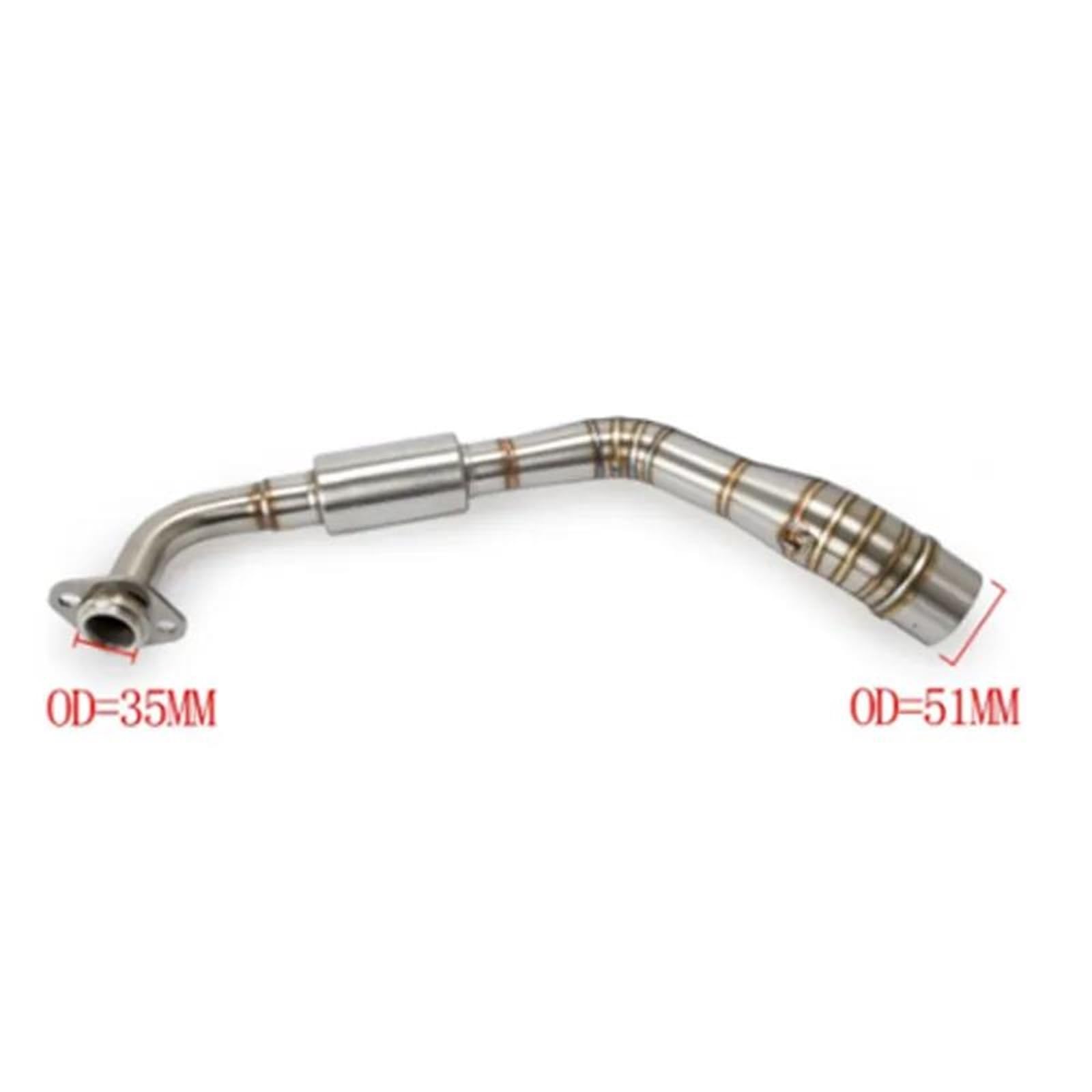 BEPHON Universal Short Pattern Slip-on Tube Link für NVX125 NVX155 AEROX155 2016-2018 Motorrad Auspuff vorne Link Schlauch Auspuff Motorrad Schalldämpfer Komplettsysteme (A1) von BEPHON