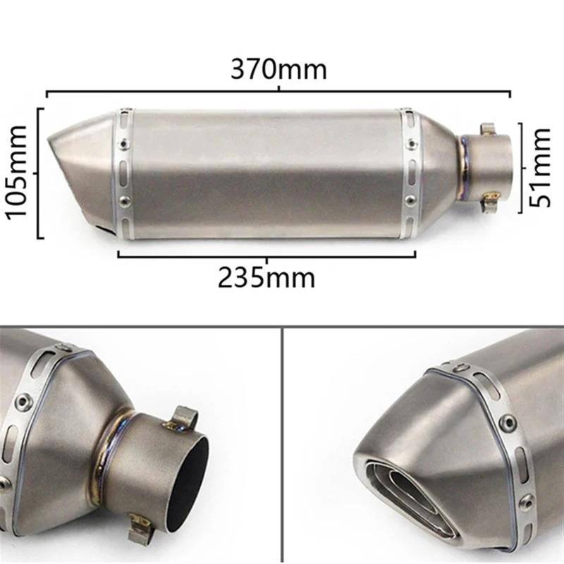 BEPHON Universal Short Pattern Slip-on Tube Link für PCX125 PCX150 2021 2022 2023 Motorrad-Komplettsysteme, Schalldämpfer, DB Killer, Zwischenverbindungsschlauch vorne (Typ C) von BEPHON