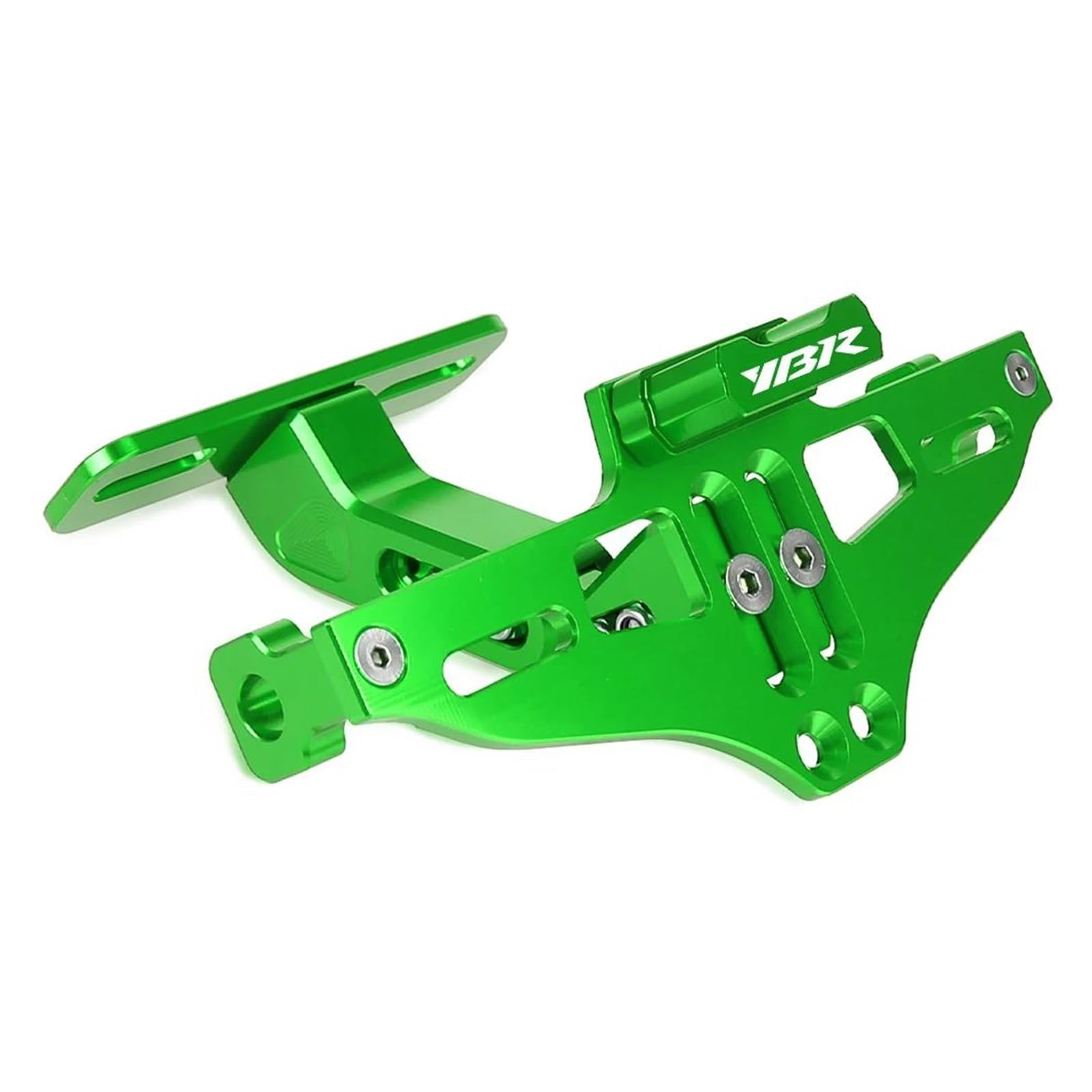 Einstellbare Motor Nummernschild Halter FÜR YBR125 YBR 125 2013 2014 2005-2015 motorrad Hinten Kennzeichenhalter Lizenz Halterung mit Licht Tail Zeitfender Fender Eliminator (Color : Green) von BEPHON