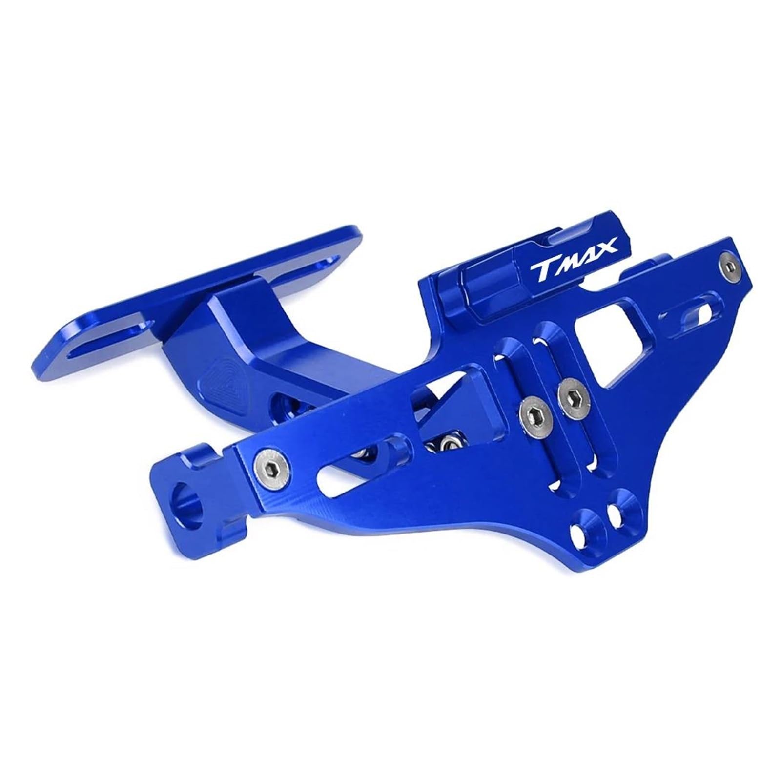 Einstellbare Motor Nummernschild Halter Für T-MAX 500 530 TMAX530 SX/DX TMAX 560 2021 motorrad Hinten Kennzeichenhalter Lizenz Halterung mit Licht Tail Tidy Fender Eliminator (Color : Blue) von BEPHON