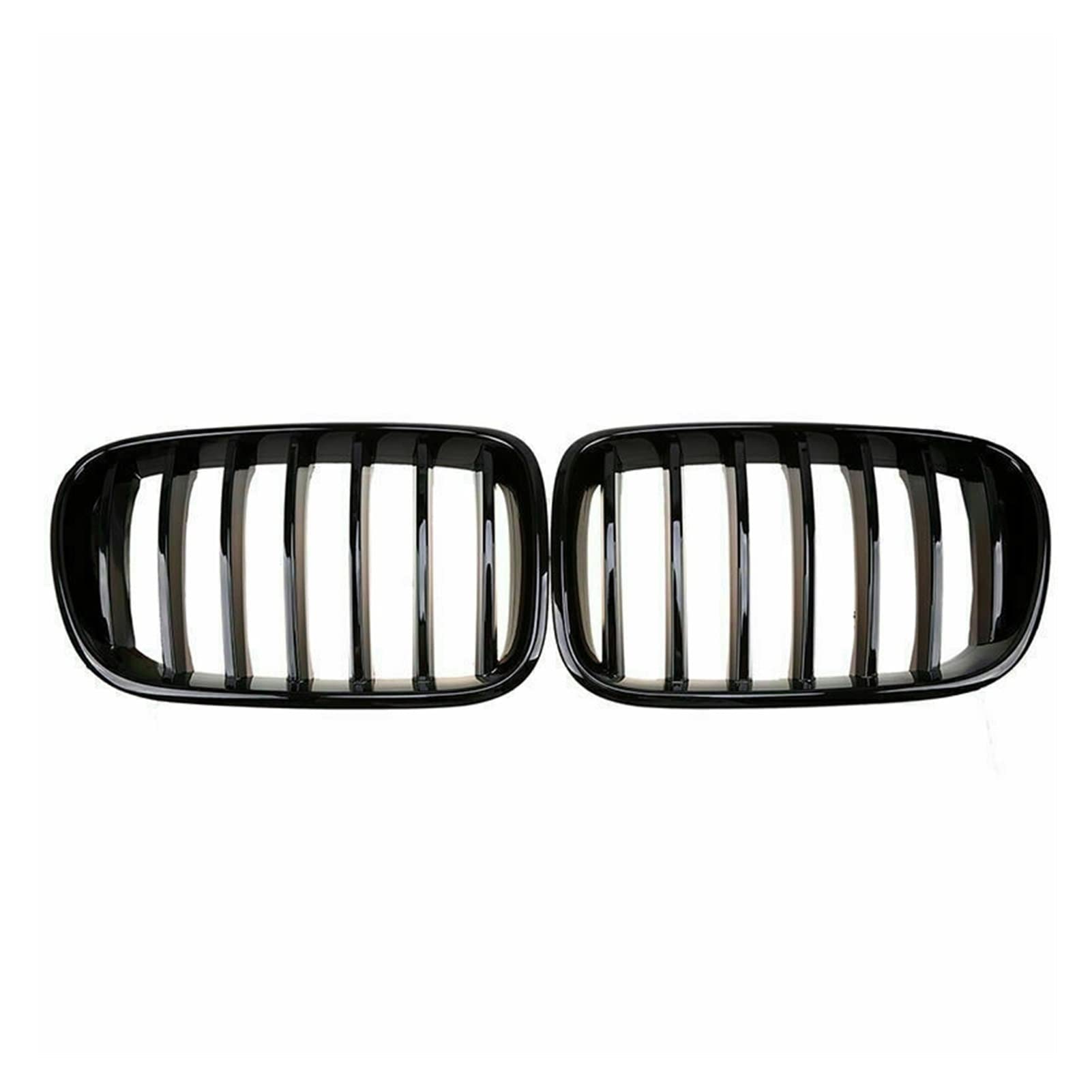 Front-Nieren-Kühlergrill, Auto-Front-Nieren-Kühlergrill, Einzellamelle für F25 X3 2010-2014, glänzendes Schwarz, 51712297589 ABS von BEPHON