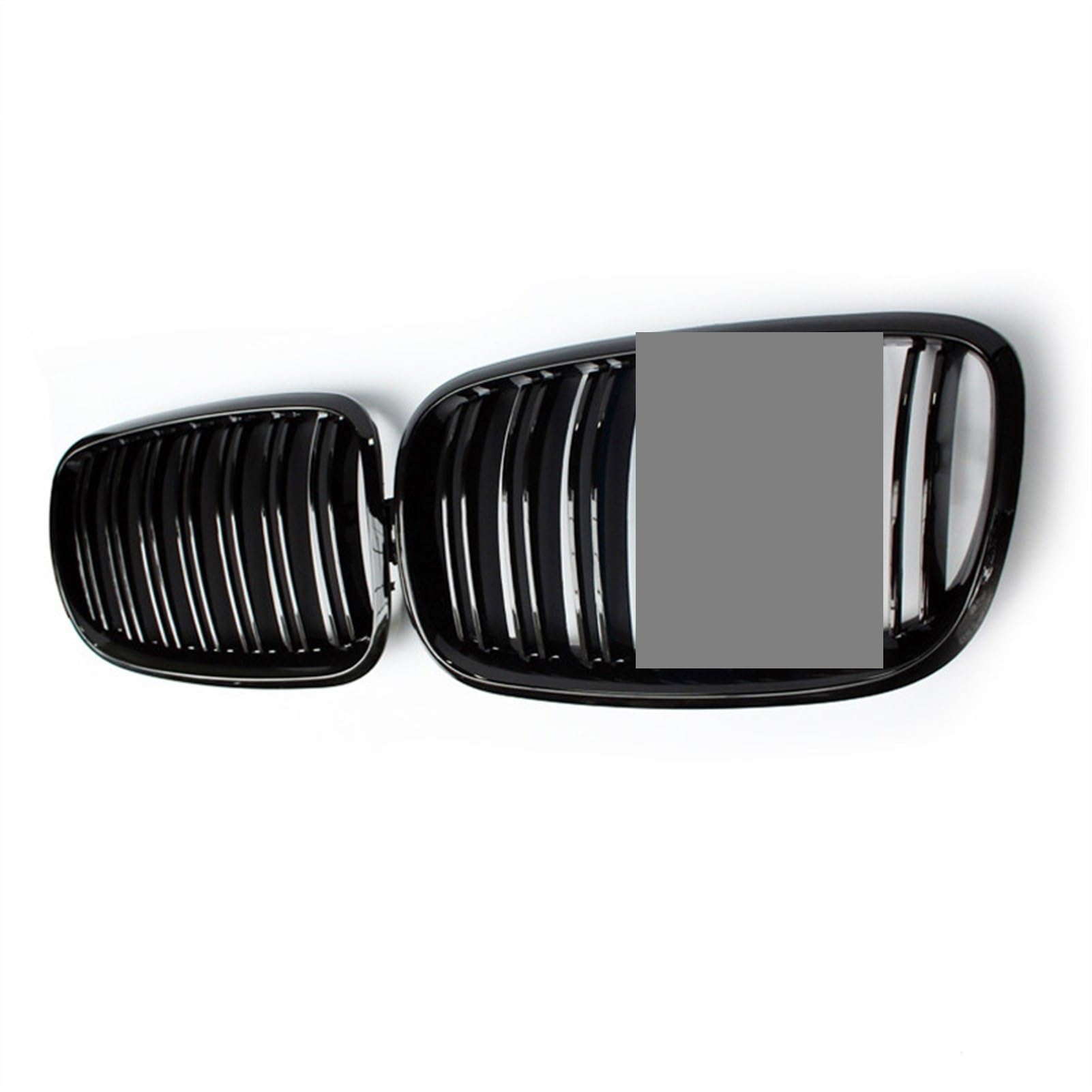 Front-Nieren-Kühlergrill, ein Paar, L+R, glänzend, schwarz, Doppellamellen, Nierengitter, Frontgrill für X5 X6 E70 E71 E72 2007–2013 Auto-Styling-Renngrills (Farbe: für X6 Mattschwarz) von BEPHON